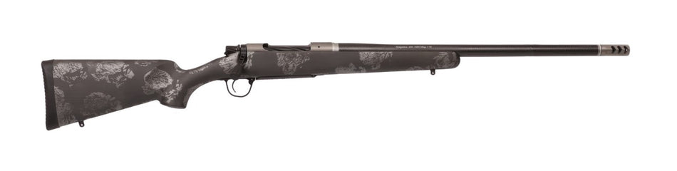 Christensen Arms 8010615900 Ridgeline FFT Full Size 300 PRC 3+1, 22" Stainless Steel Threaded Barrel, Stainless Aluminum Receiver, Black w/Gray Accents Fixed Sporter w/Flash Forged Technology Stock