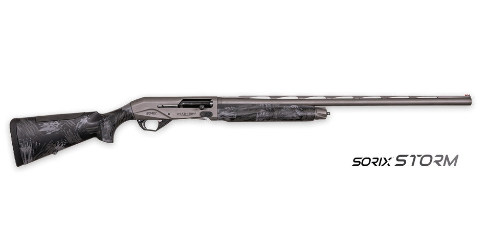 Weatherby XST1228SMG Sorix Full Size 12 Gauge Semi-Auto 3.50" 2+1 28" Gray Cerakote Vent Rib Barrel & Drilled & Tapped Steel Receiver, Storm Camo Synthetic Stock w/Adj Shim, Ambidextrous