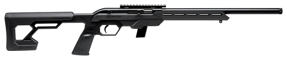 Savage Arms 45114 64 Precision Full Size 22 LR 10+1 16.50" Matte Black Heavy Threaded Barrel, Matte Black Picatinny Rail Carbon Steel Receiver, M-LOK Handguard, Black Chassis Synthetic Stock, Black Po