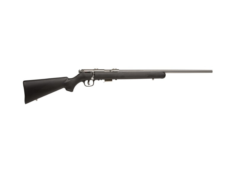Savage Arms 96712 93R17 FSS Full Size 17 HMR 5+1 21" Matte Button Rifled Barrel, Matte Drilled & Tapped Stainless Steel Receiver, Matte Black Fixed Synthetic Stock, Right Hand