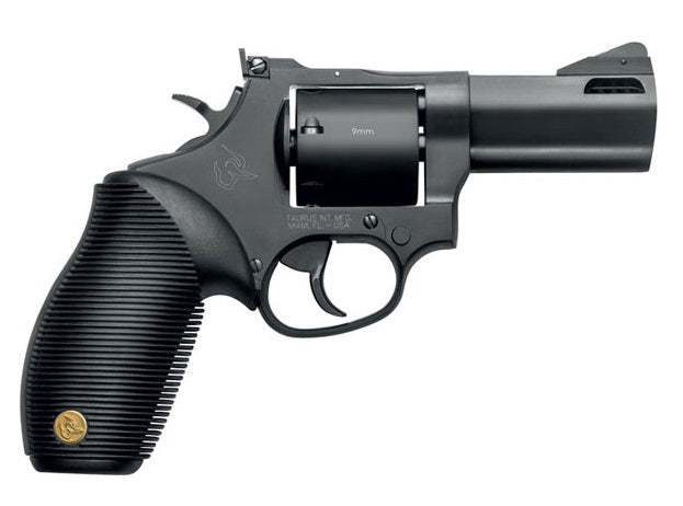 Taurus 2-692031 692 Medium 38 Special +P/357 Mag/9mm Luger 7 Shot 3" Matte Black Ported Barrel, Cylinder & Frame, Black Ribber Grip, Transfer Bar Safety, Exposed Hammer, 2 Cylinders