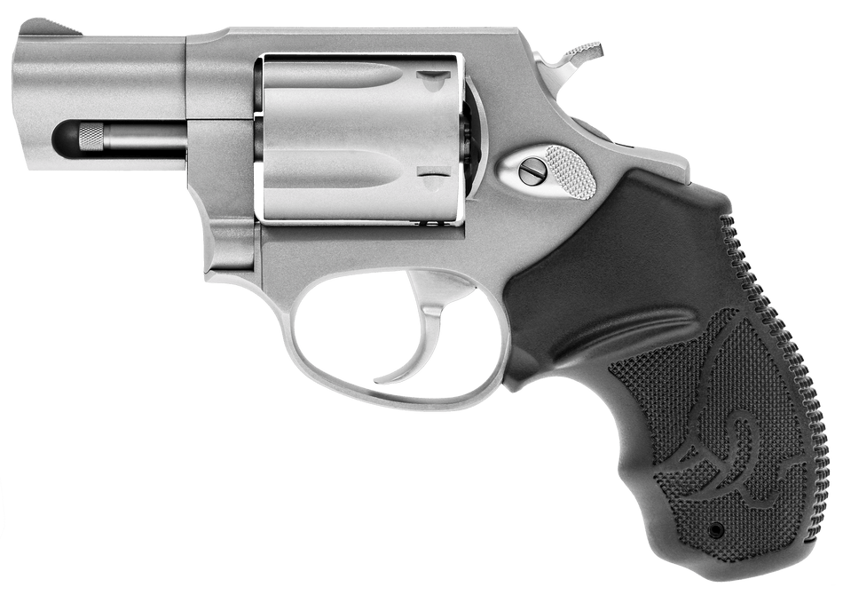 Taurus 2-605029 605 Small 357 Mag/38 Special +P 5 Shot 2" Matte Stainless Steel Barrel, Cylinder & Frame, Black Finger Grooved Rubber Grip, Transfer Bar Safety, Exposed Hammer