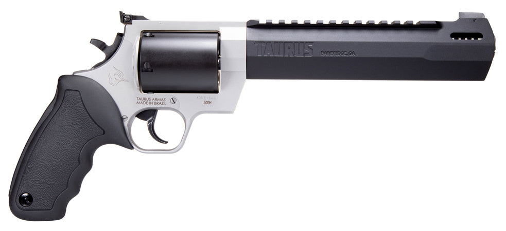 Taurus 2500085RH Raging Hunter Large Frame 500 S&W Mag 5rd 8.38" Matte Black Ported/Target Crown Barrel, Matte Black Oxide Cylinder, Matte Stainless Steel Frame, Black Rubber Grip