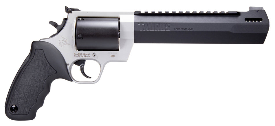 Taurus 2500085RH Raging Hunter Large Frame 500 S&W Mag 5rd 8.38" Matte Black Ported/Target Crown Barrel, Matte Black Oxide Cylinder, Matte Stainless Steel Frame, Black Rubber Grip