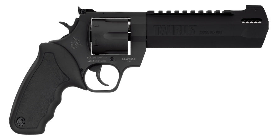 Taurus 2440061RH Raging Hunter 44 Rem Mag 6rd 6.75" Matte Black Oxide Steel Black Rubber with Integrated Red Cushion Insert Grip