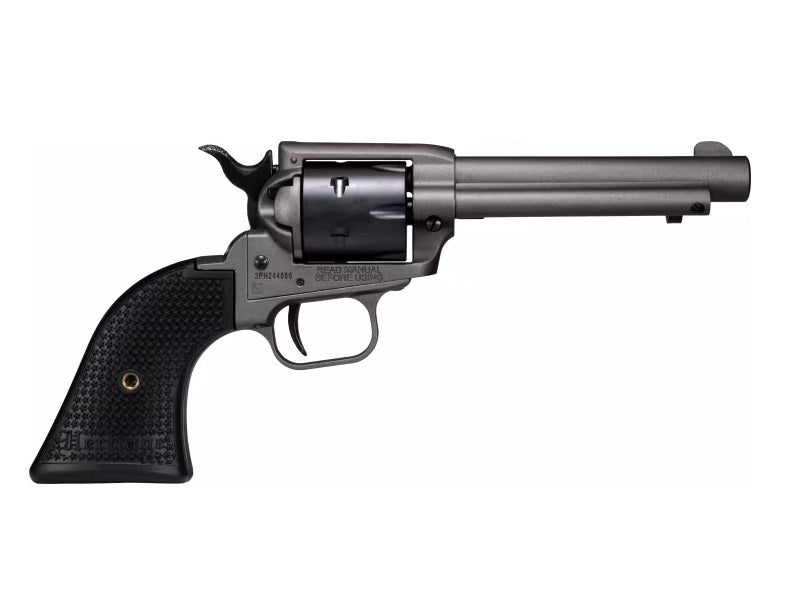 Heritage Mfg SRR22C4 Rough Rider 22 LR 6rd 4.75", Tungsten Gray Frame & Barrel, Black Satin Cylinder, Black Polymer Grips