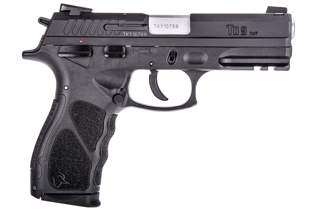 Taurus 1TH9041 TH Full Size 9mm Luger 17+1 4.27" Matte Stainless Steel Barrel, Matte Black Serrated Slide, Black Polymer Frame w/Picatinny Rail, Black Finger Grooved Polymer Grip Right Hand