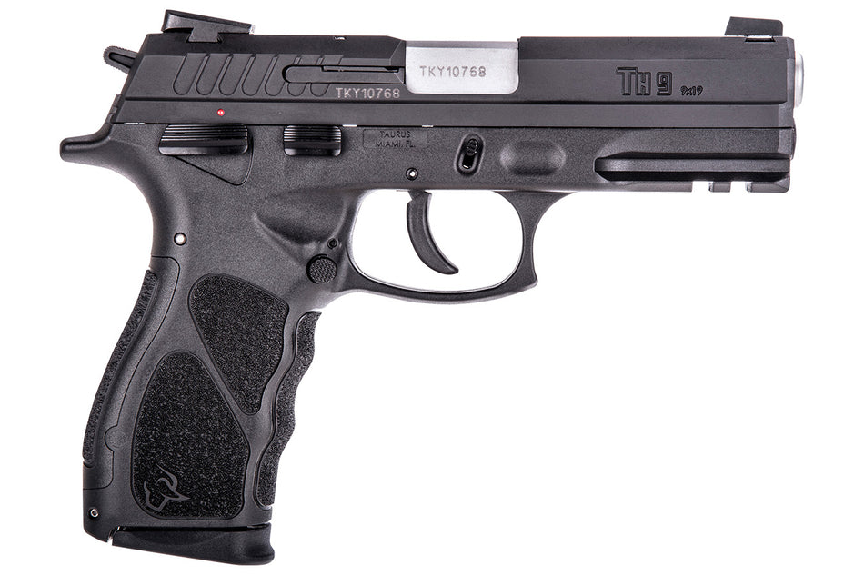Taurus 1TH9041 TH Full Size 9mm Luger 17+1 4.27" Matte Stainless Steel Barrel, Matte Black Serrated Slide, Black Polymer Frame w/Picatinny Rail, Black Finger Grooved Polymer Grip Right Hand