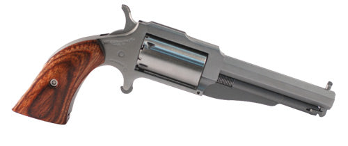 North American Arms 18603C 1860 The Earl 22 LR/22 WMR 5 Shot 3" Stainless Steel Barrel, Frame & Cylinder, Rosewood Boot Grip, Exposed Hammer