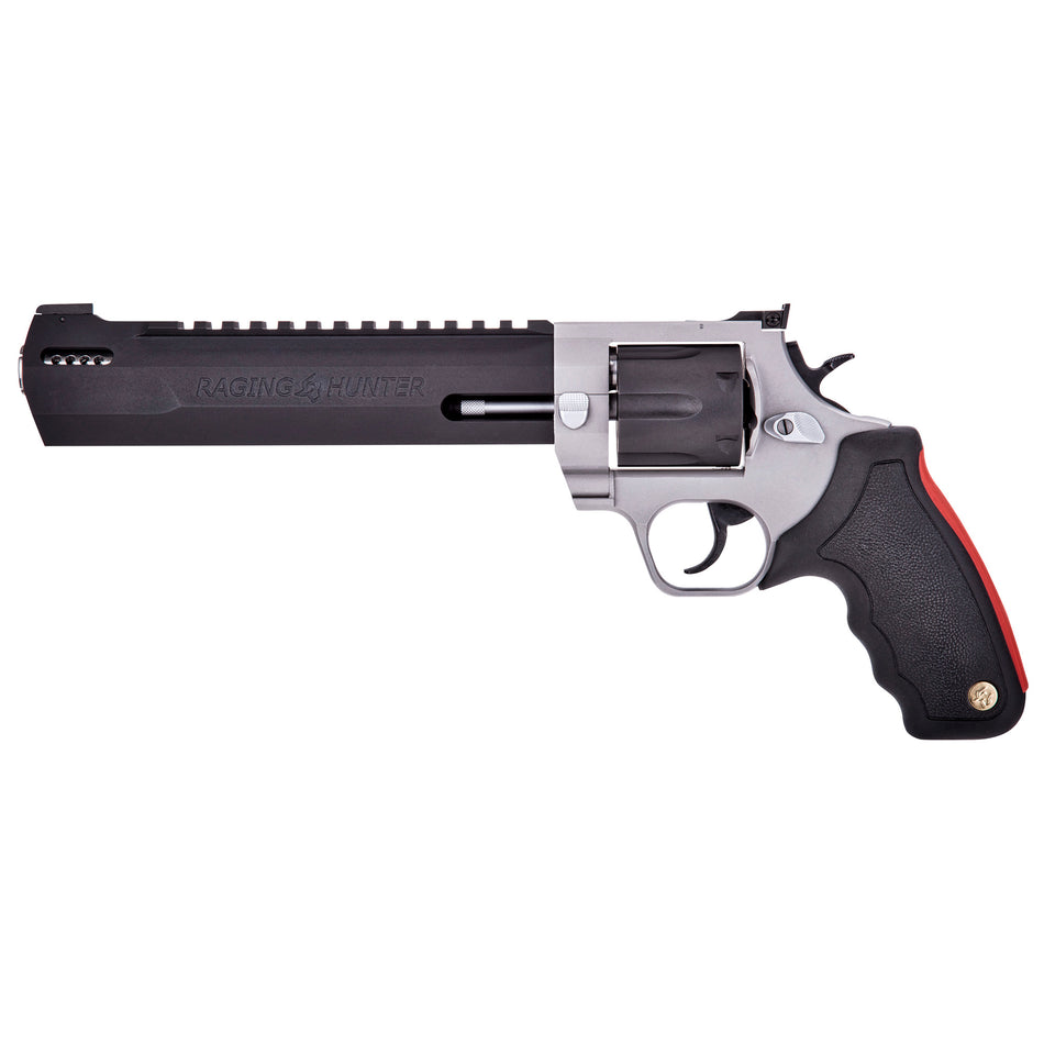 Taurus 2500105RH Raging Hunter Large Frame 500 S&W Mag 5rd 10" Matte Black Ported/Target Crown Barrel, Matte Black Cylinder, Matte Stainless Steel Frame, Black Rubber Grip