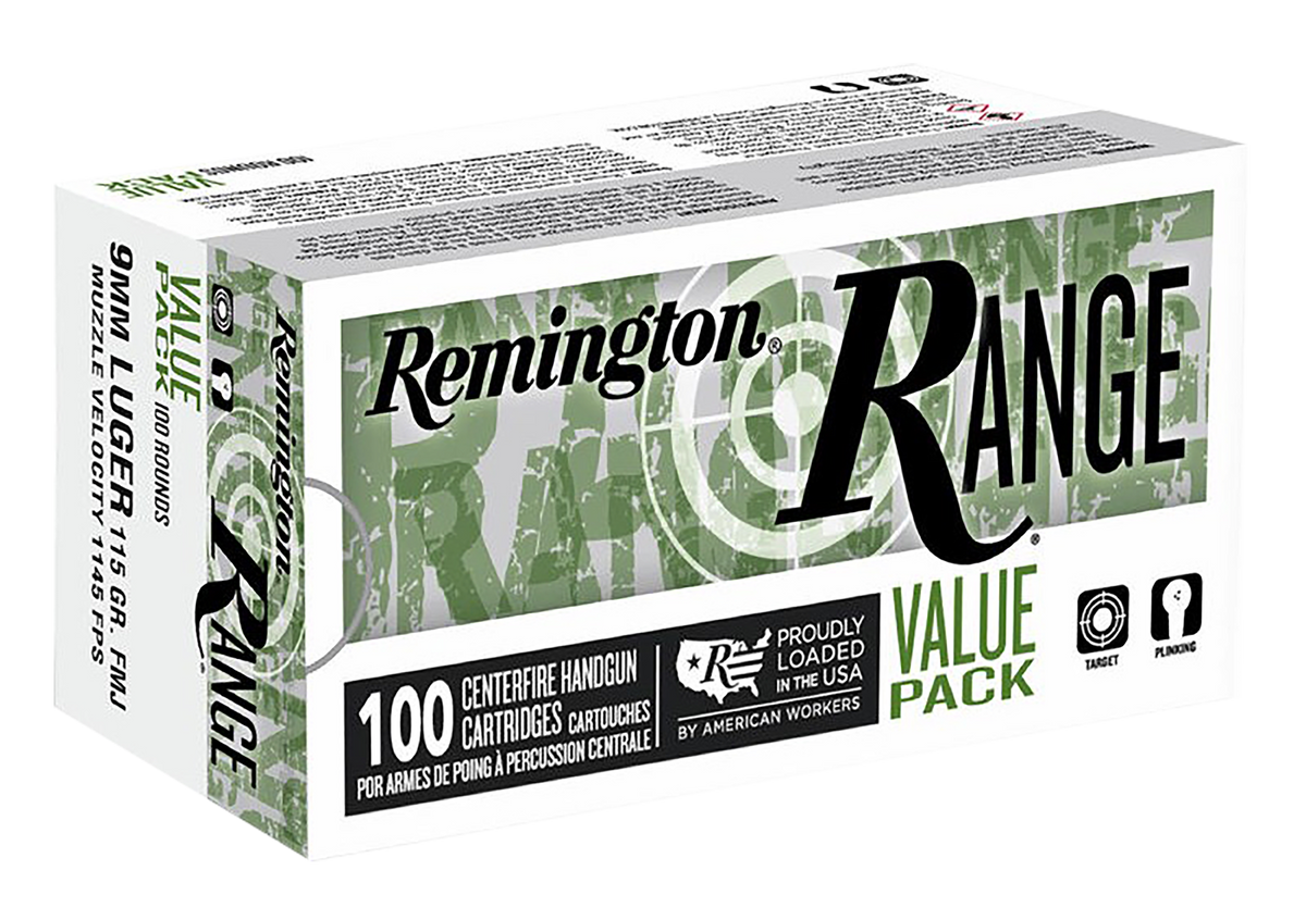 Remington Range 9mm Luger 115gr Full Metal Jacket Bulk Pack