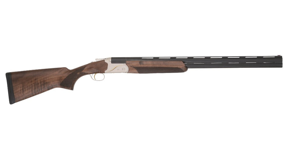 TriStar 33142 Trinity II LT Full Size 16 Gauge Break Open 2.75" 2rd 28" Black Over/Under Vent Rib Barrel, Engraved Silver Aluminum Receiver, Fixed Turkish Walnut Stock, Right Hand