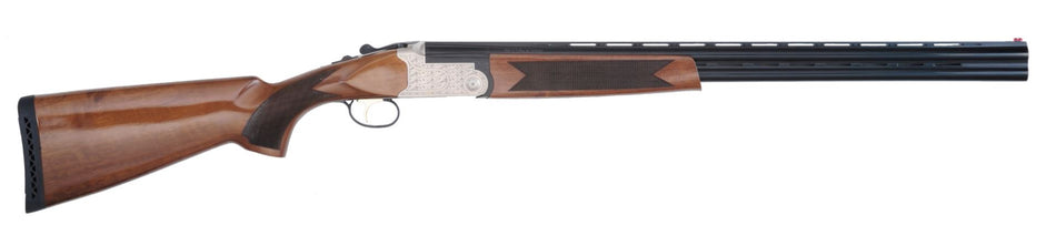 TriStar 30206 Setter S/T Full Size 20 Gauge Break Open 3" 2rd 26" Black Vent Rib Barrel, Engraved Silver Steel Receiver, Fixed Turkish Walnut Stock, Beretta/Benelli Chokes, Right Hand