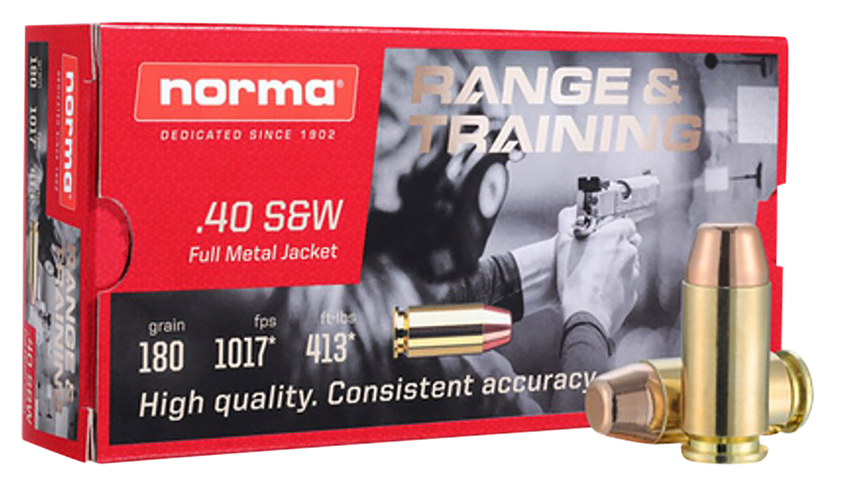 Norma Self Defense NXD .40 S&W 180 grain Monolithic Fluted Lead Free ammunition