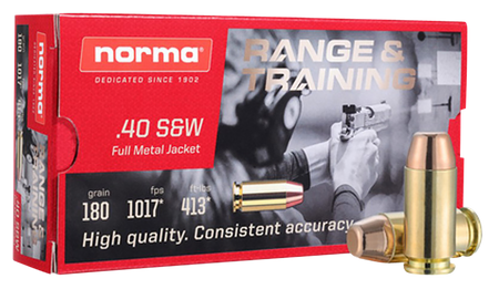 Norma Self Defense NXD .40 S&W 180 grain Monolithic Fluted Lead Free ammunition