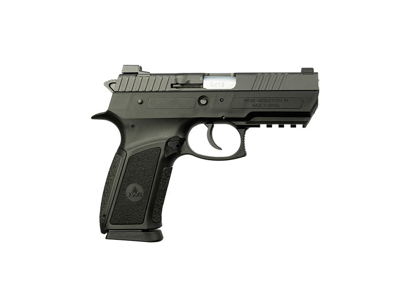 IWI US J941PSL910-II Jericho 941 Enhanced 9mm Luger Caliber with 3.80" Barrel, 10+1 Capacity, Overall Black Finish, Picatinny Rail Frame, Serrated Steel Slide & Polymer Grip