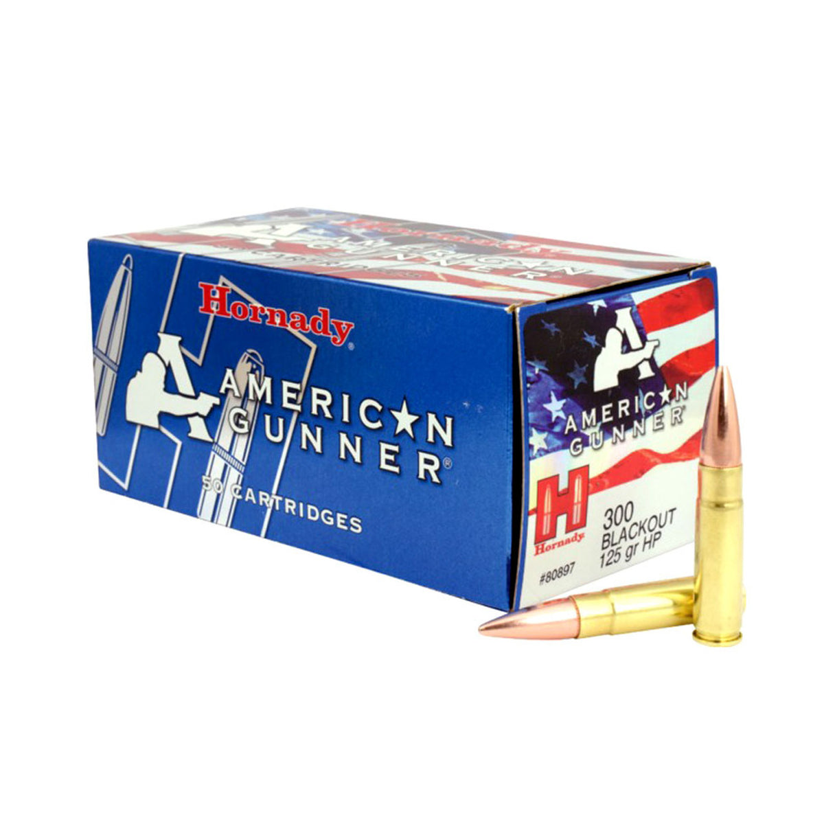Hornady American Gunner .300 AAC Blackout 125 grain Hollow Point ammunition