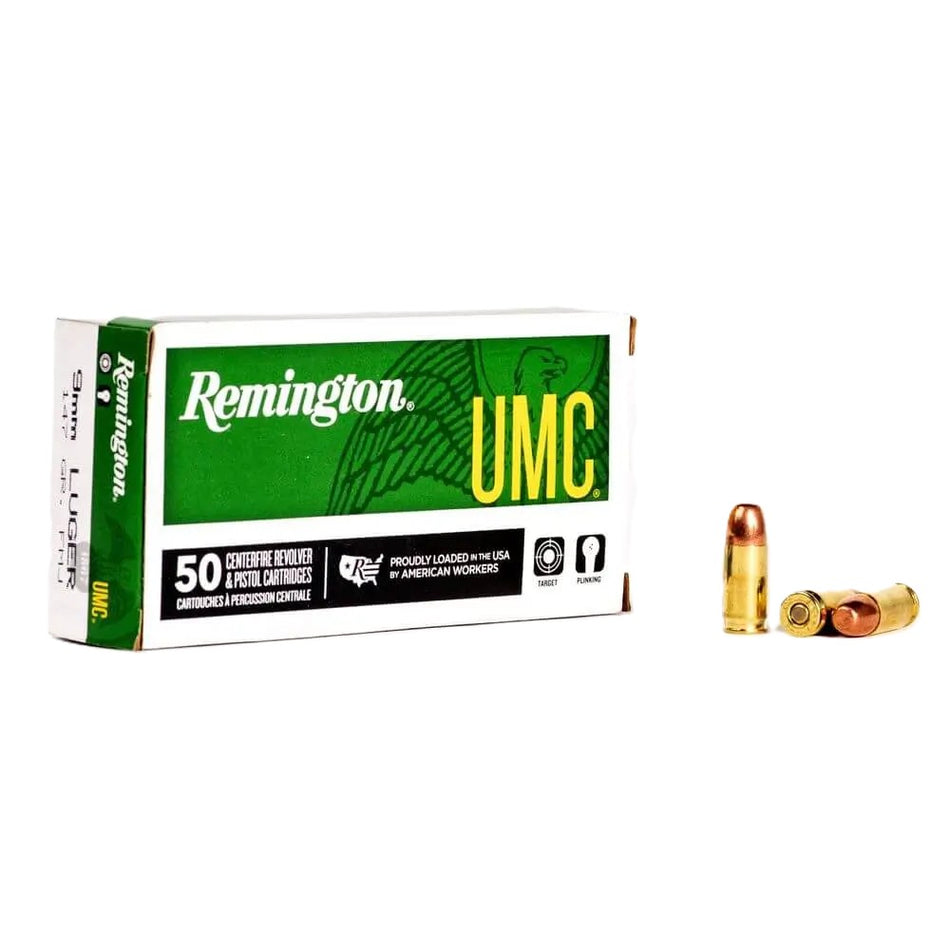 Remington UMC Full Metal Jacket 147 Grain 9mm Luger/Parabellum 990 fps
