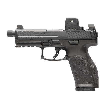 HK 81001364 VP9A1 X Tactical w/Optic Full Size 9mm Luger 20+1 4.70" Black Threaded Barrel, Black Steel Serrated w/Optic Slide, Black Polymer Frame w/Picatinny Rail, Textured Grip, Vortex CCW
