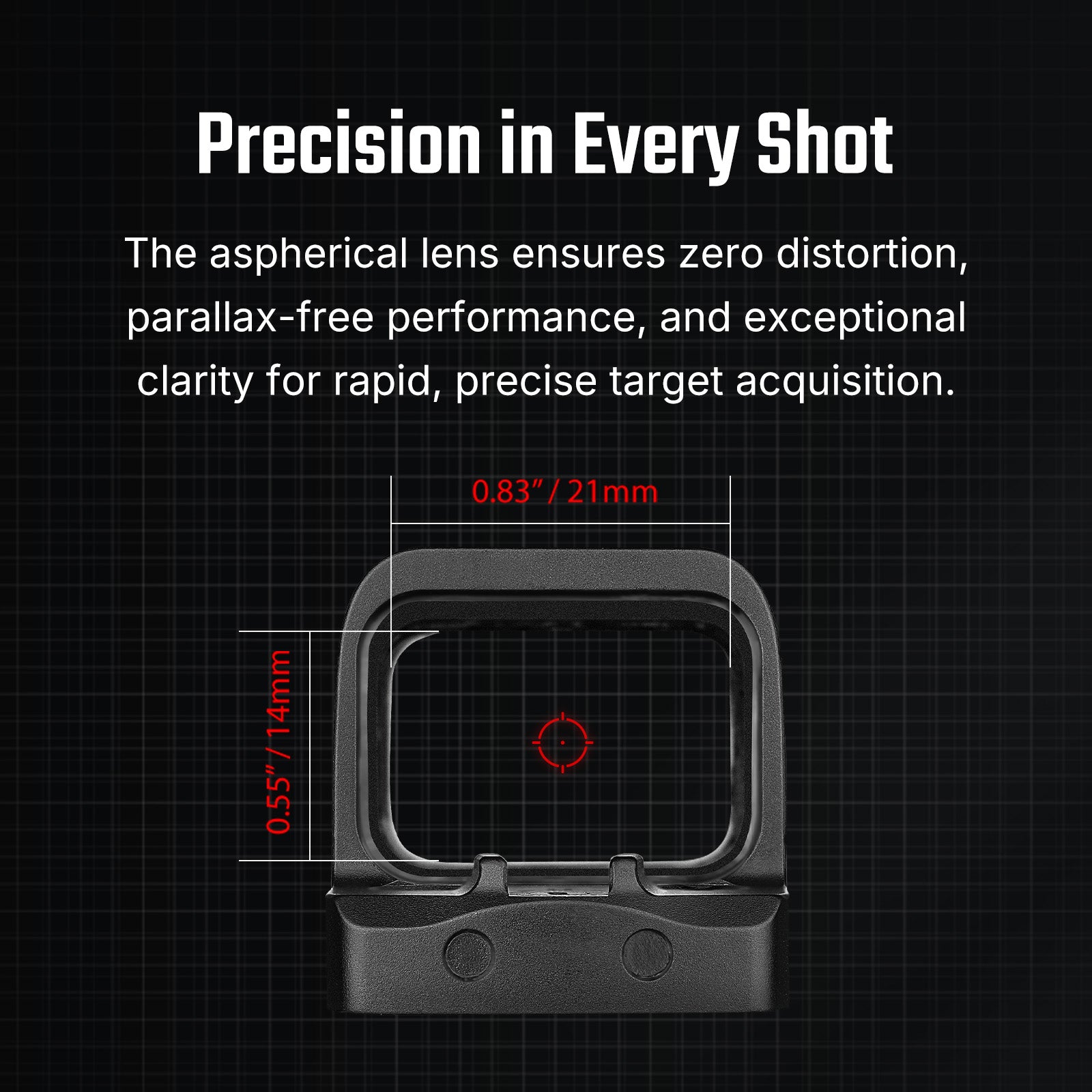 Osight SE Compact Red Dot Sight 1x 2 MOA and 32 MOA Circle Reticle RMSc Mount