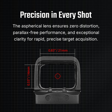 Osight SE Compact Red Dot Sight 1x 2 MOA and 32 MOA Circle Reticle RMSc Mount