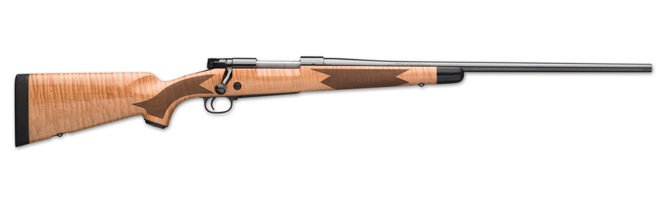 Winchester Repeating Arms 535218212 Model 70 Super Grade 243 Win Caliber with 5+1 Capacity, 22" Barrel, High Polished Blued Metal Finish & Gloss AAA Maple Stock Right Hand (Full Size)