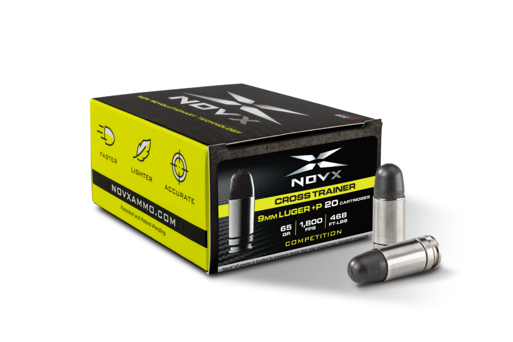 NovX Cross Trainer Competition Lead Free +P 9mm Luger / Parabellum 65 grain Copper Polymer Frangible ammunition