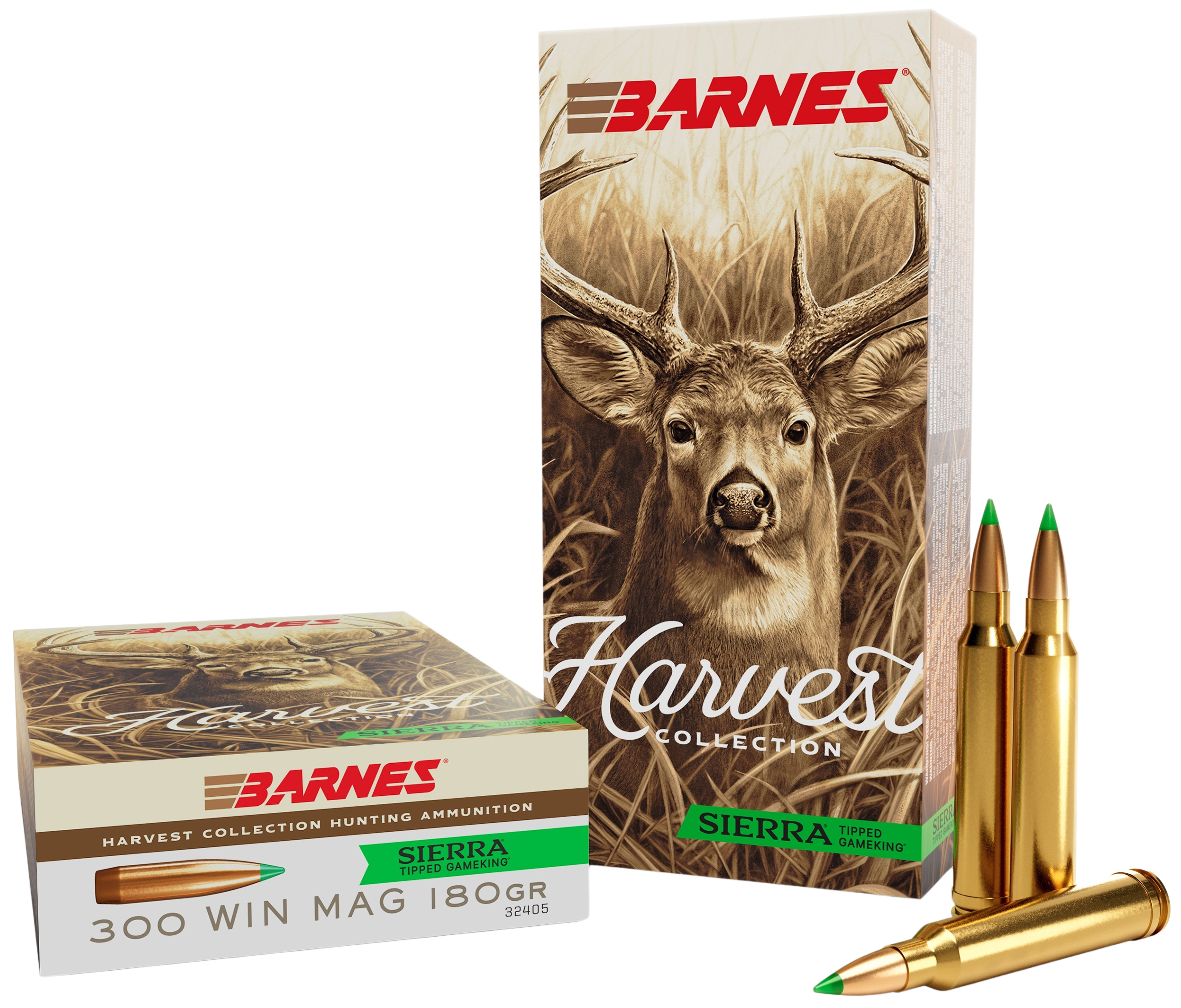 Barnes Bullets 32405 Harvest 300 WinMag 180gr Sierra Tipped GameKing 20 Per Box/10 Case