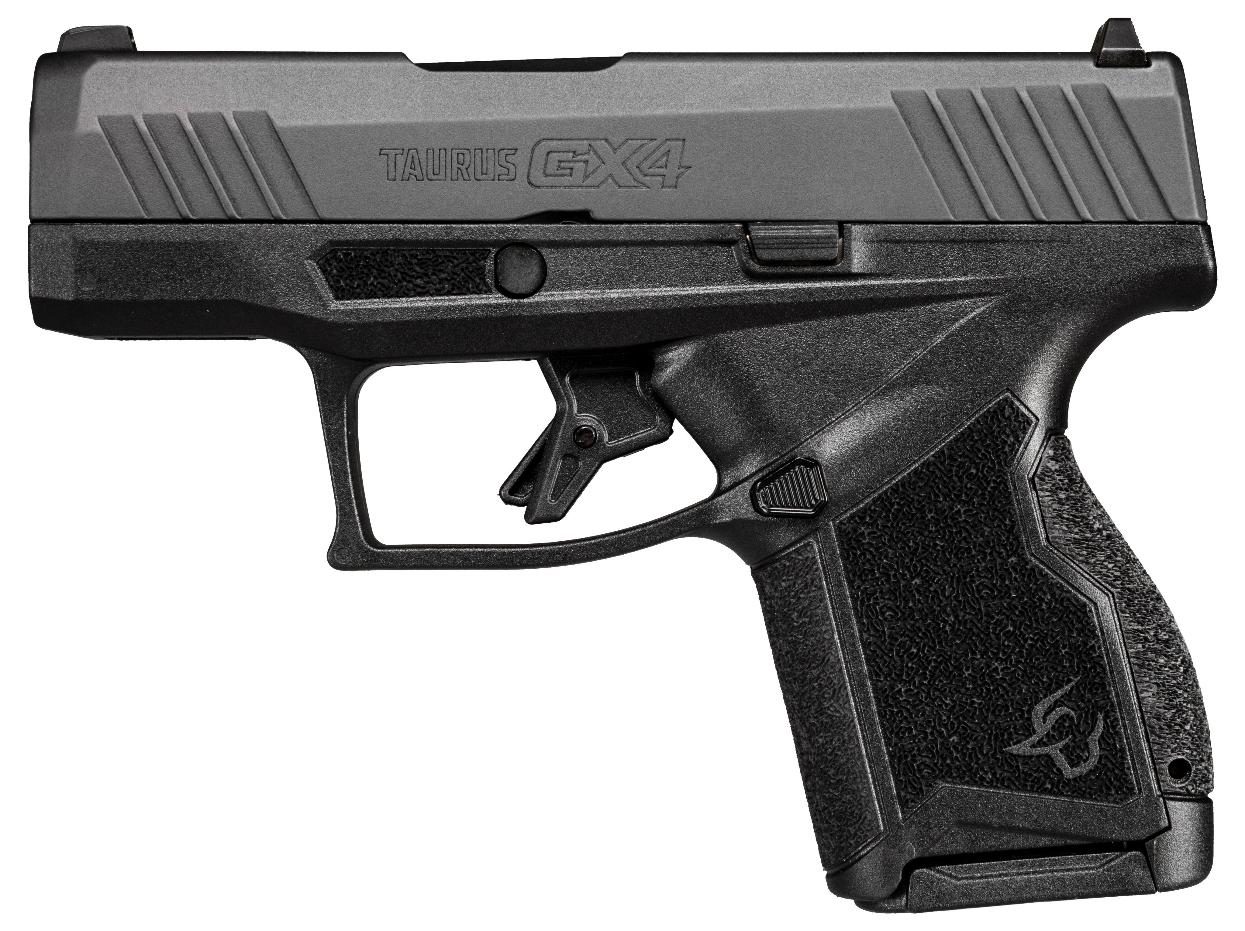 Taurus 1GX4M931 GX4 Micro-Compact 9mm Luger 11+1 3.06" Satin Black DLC Barrel, Black Nitride Serrated Slide, Matte Stainless Steel Frame, Black Polymer w/Interchangeable Backstrap Grip Right Hand