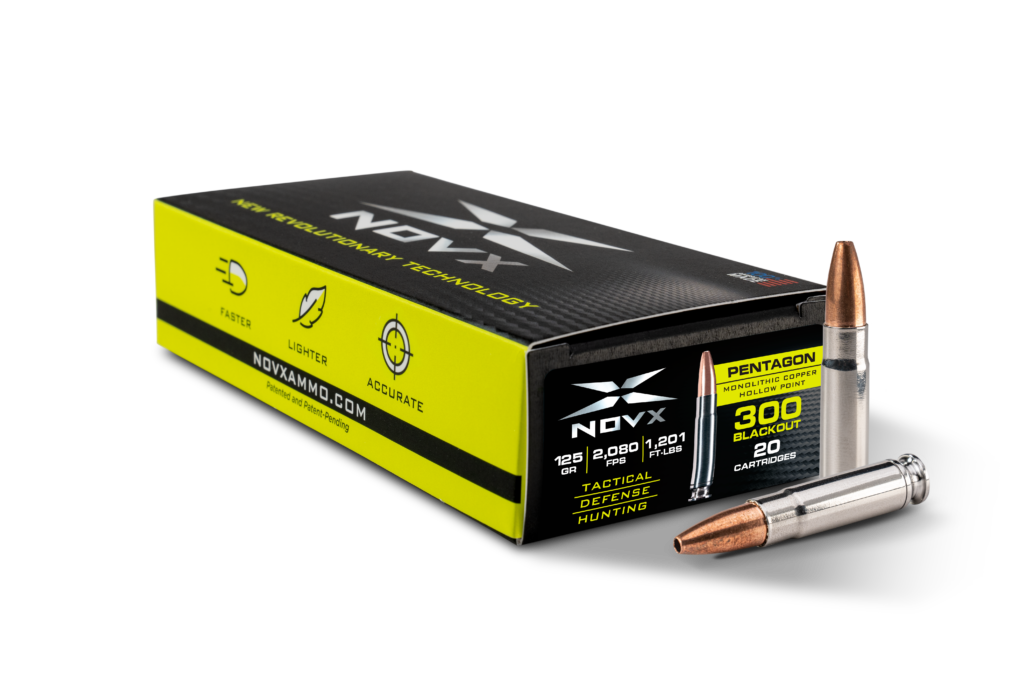 NovX Pentagon Tactical Copper Hollow Point 125 Grain .300 AAC Blackout 2080 fps