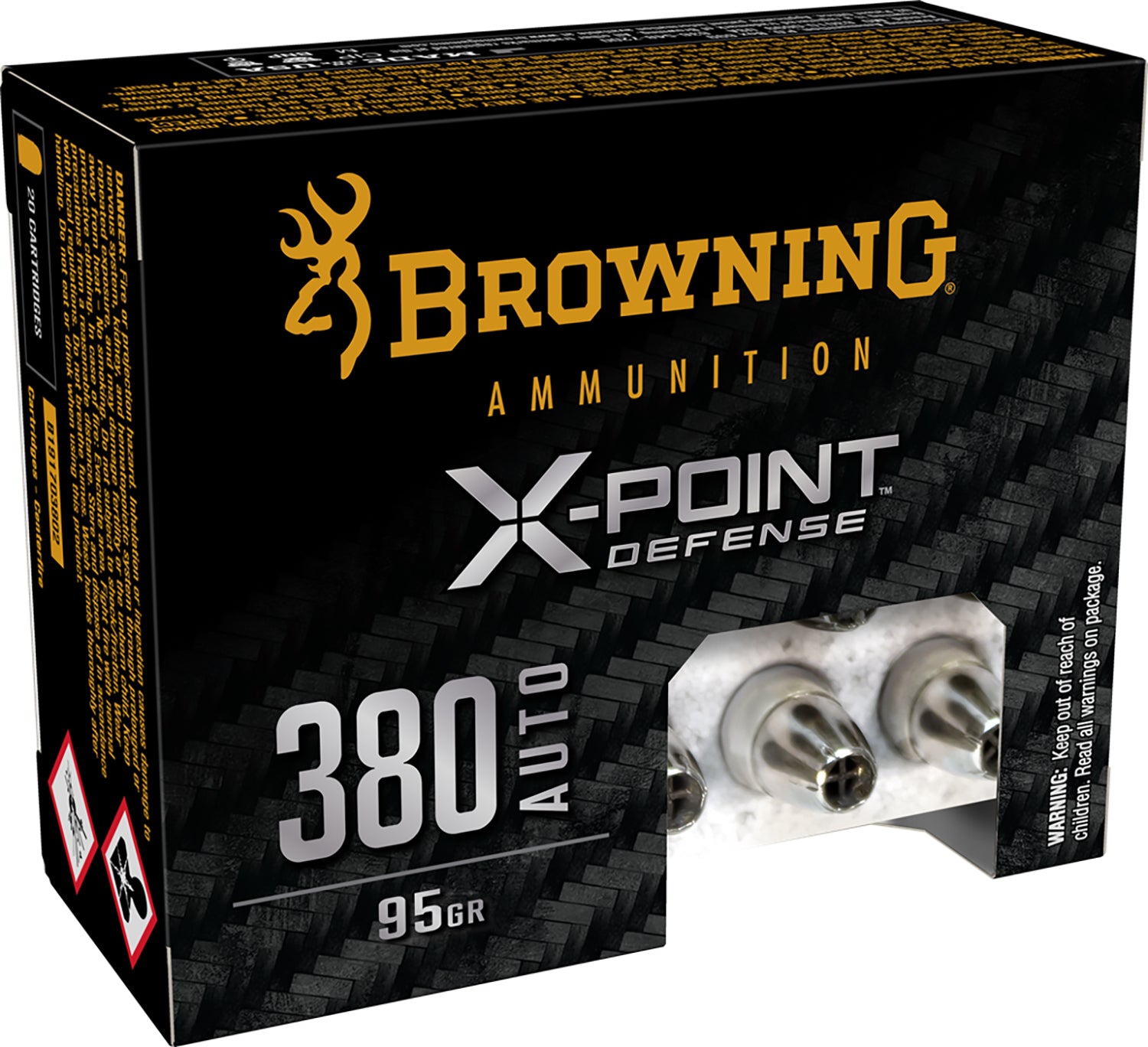 Browning X-Point Hollow Point 95 Grain .380 ACP/Auto 1000 fps