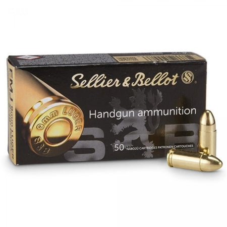 Sellier and Bellot Handgun 9mm Luger / Parabellum 124 Gr FMJ